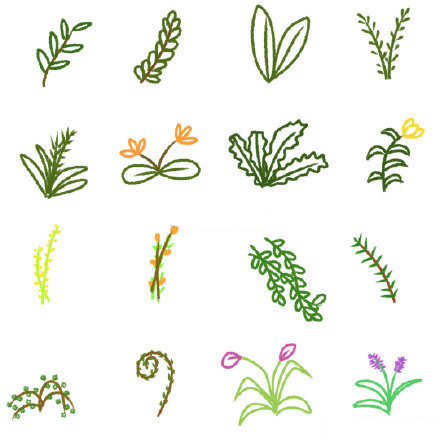 【转】140多种植物简笔画