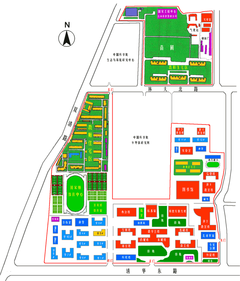 北京林业大学校园地图